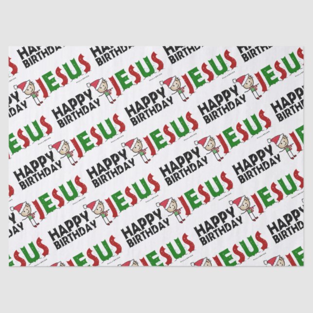 Happy Birthday Jesus Tissue Paper (Front)