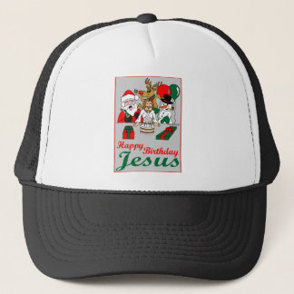 Happy Birthday Jesus Trucker Hat