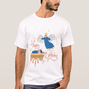 Happy Birthday Jesus with Angel T-Shirt