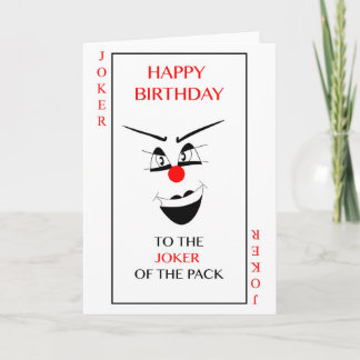 'Happy Birthday' joker greeting card