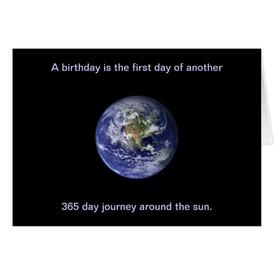 Happy Birthday: Journey around the sun Card