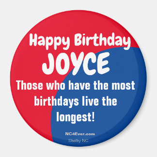 Happy Birthday JOYCE Refrigerator Magnet