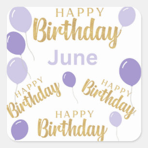 Happy birthday June birthdays Sticker