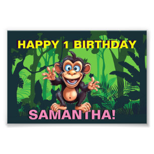 HAPPY BIRTHDAY jungle KIDS Photo Print