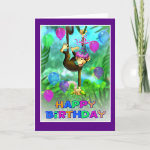 Happy Birthday Jungle style 002 Card