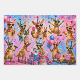 Happy Birthday Kangaroo Design Sheets