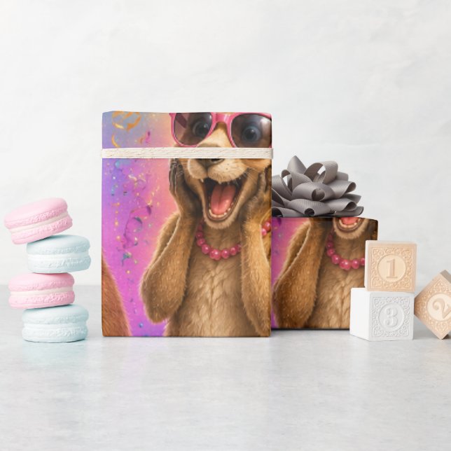 Happy Birthday Kangaroo gift wrap (Baby Shower)