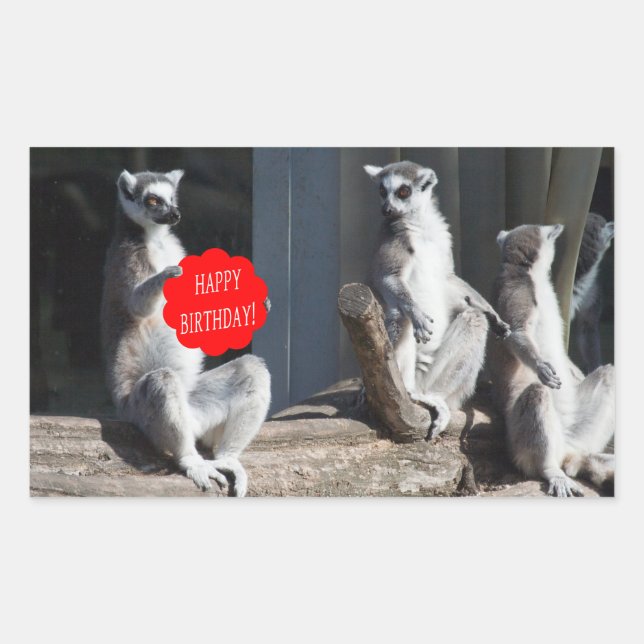 Happy Birthday Katta Rectangular Sticker (Front)