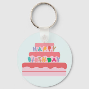Happy Birthday Key Ring