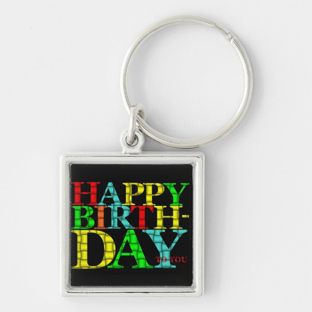 Happy Birthday Key Ring (Front)