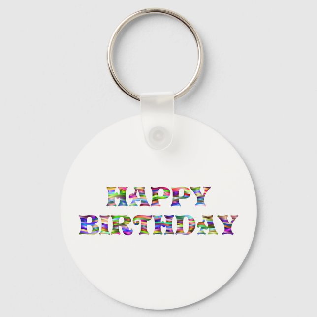 Happy Birthday Key Ring (Front)