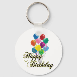 Happy Birthday Keychain- D4 Key Ring