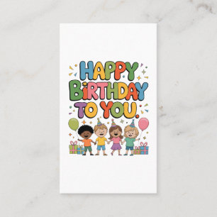 Happy Birthday Kids Business Card