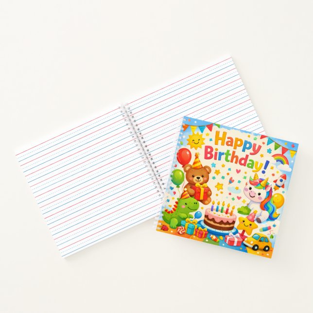Happy Birthday Kids Party Notebook (Inside)