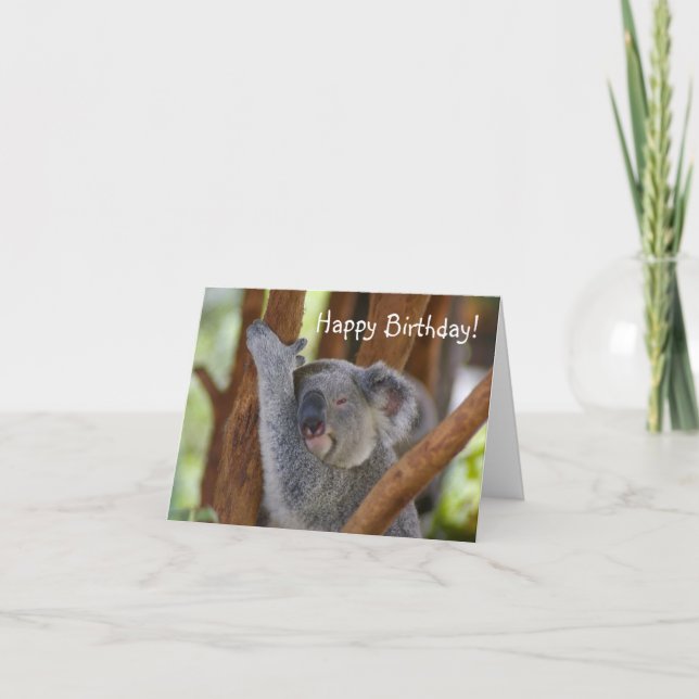 Happy Birthday Koala Bear Card (Front)