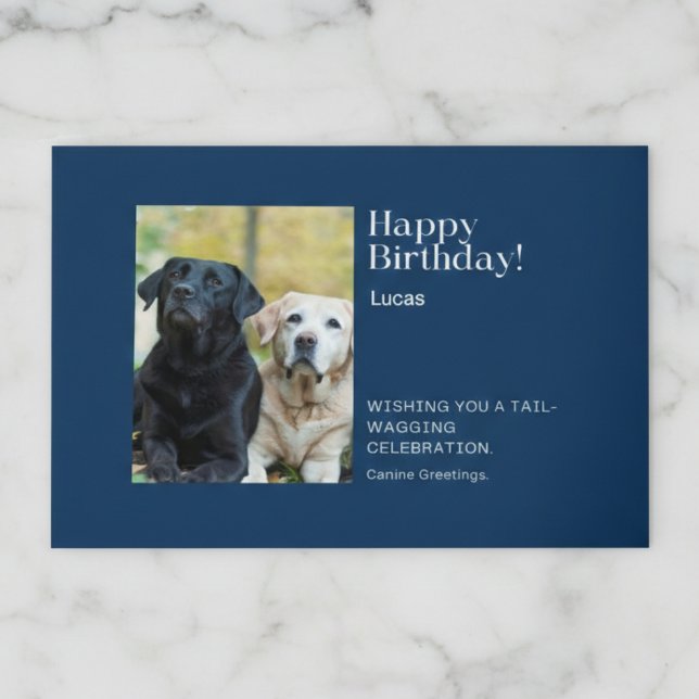 Happy Birthday Lab Buddies Greeting Card (A tail-wagging wish for a special birthday.)