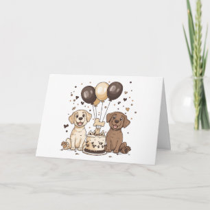 Happy Birthday Labrador Retriever Dogs Card