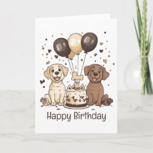 Happy Birthday Labrador Retriever Dogs Card