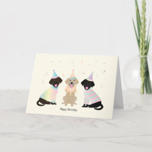 Happy Birthday Labrador Retriever Dogs Card