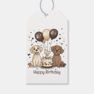 Happy Birthday Labrador Retriever Dogs Gift Tags