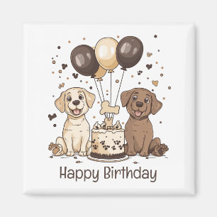 Happy Birthday Labrador Retriever Dogs Magnet