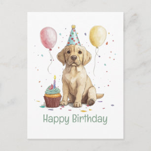Happy Birthday Labrador Retriever Dogs Postcard