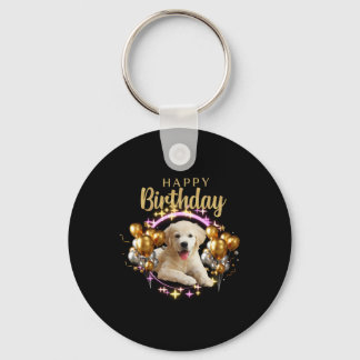 Happy Birthday Labrador Retriever Key Ring