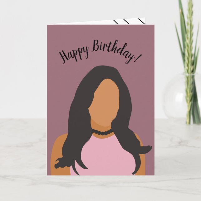Happy Birthday Lady Thank You Card (Front)