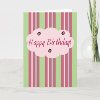 Happy Birthday Ladybugs Card