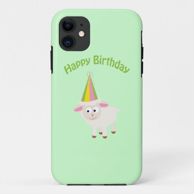 Happy birthday Lamb Case-Mate iPhone Case (Back)