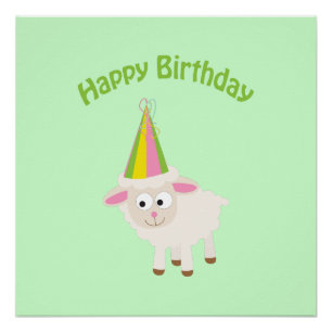 Happy birthday Lamb Poster
