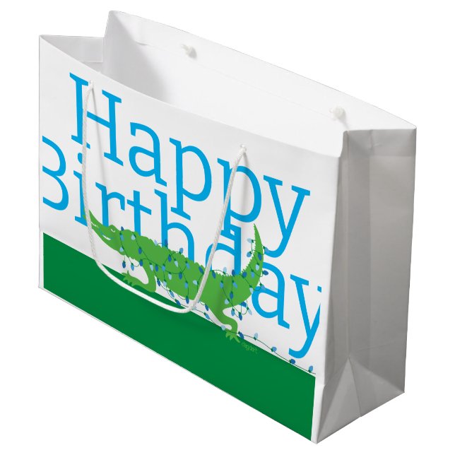 Happy Birthday Large Gift Bag (Front Angled)