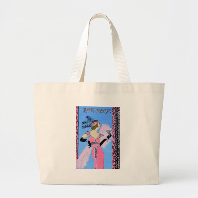 Happy Birthday Large Tote Bag (Front)