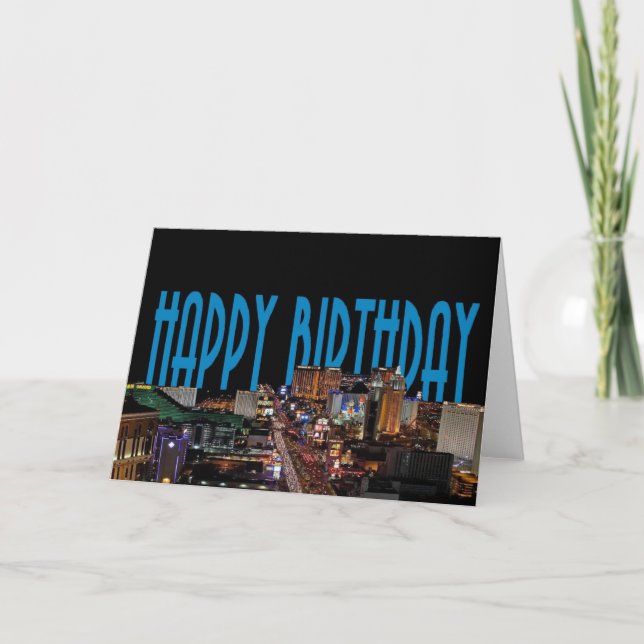 HAPPY BIRTHDAY LAS VEGAS CARD ADD NAME! (Front)