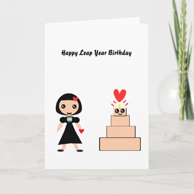 Happy Birthday Leap Year Card (Front)