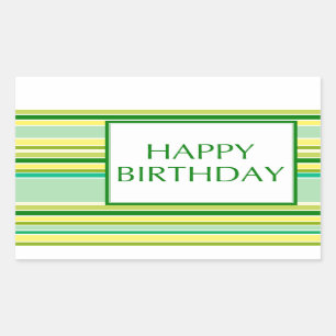 happy birthday (lemonLime) Rectangular Sticker