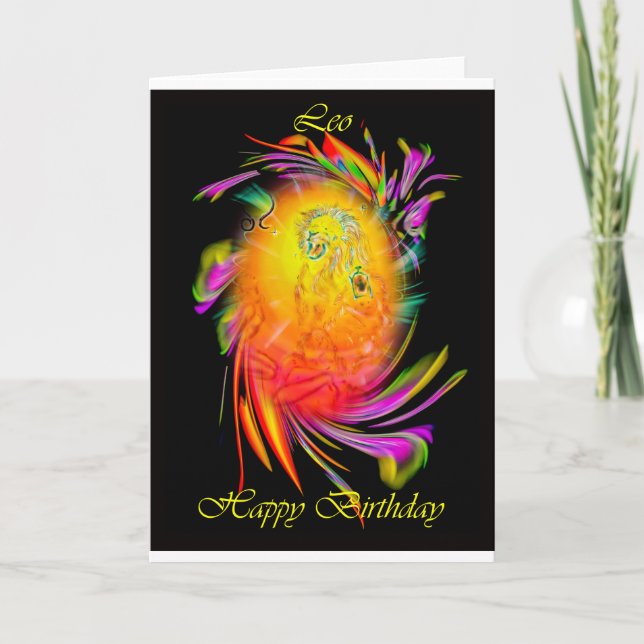 Happy Birthday Leo Card (Front)