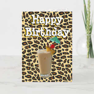 Happy Birthday Leopard Fur Fun Toast Card