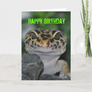 Happy Birthday Leopard Gecko Card
