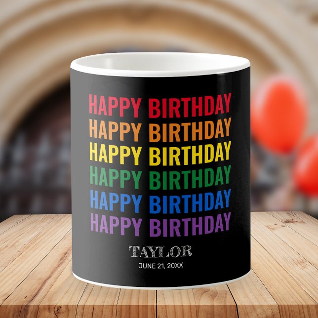 Happy Birthday LGBT Pride LGBTQ Transgender Coffee Mug (Creator Uploaded)