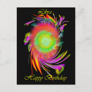 Happy Birthday  Libra Postcard