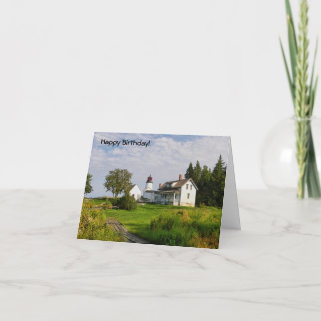 Happy Birthday-Lighthouse Card (Front)