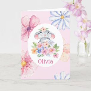 Happy Birthday Little Mouse Pretty in Pink Card