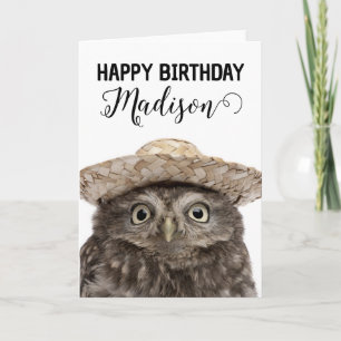 Happy Birthday   Little Owl Card