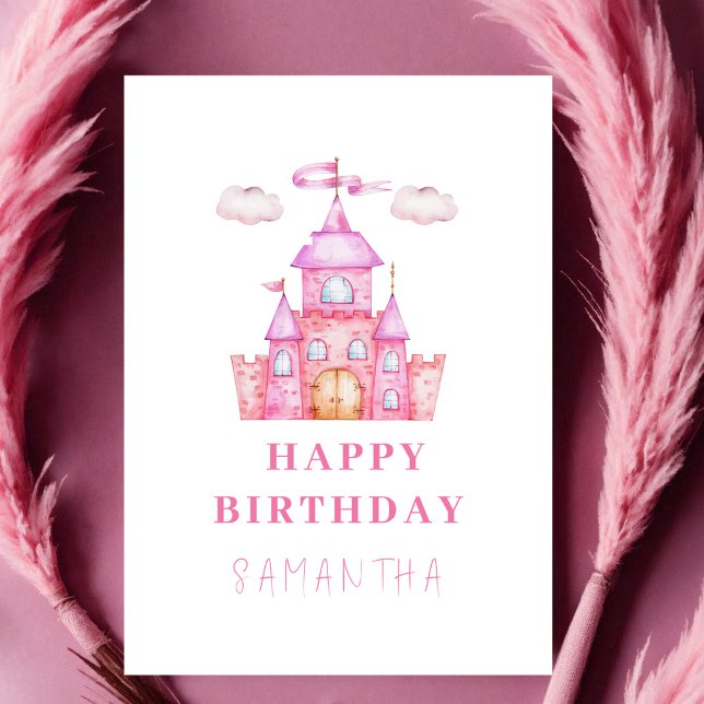 Happy birthday little princess castle card (Creator Uploaded)