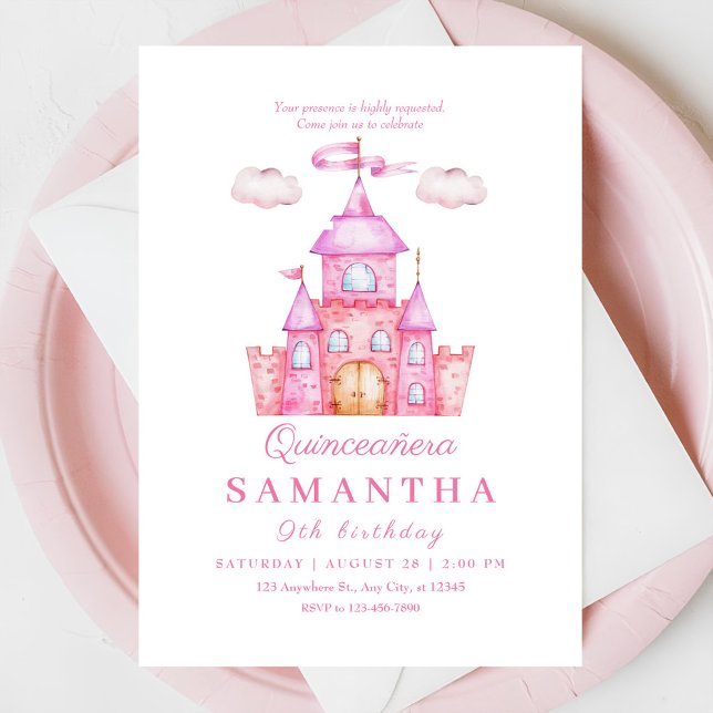Happy birthday little princess castle invitation (Creator Uploaded)