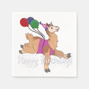 Happy Birthday Llama! Napkin