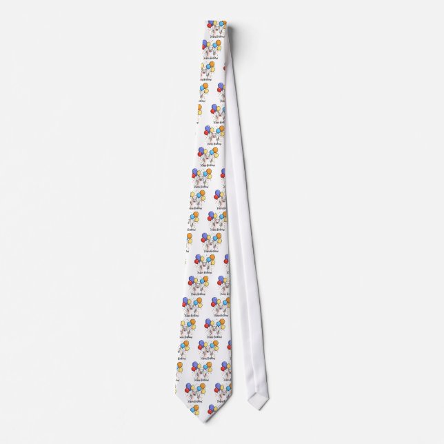 Happy Birthday Llama Tie (Front)