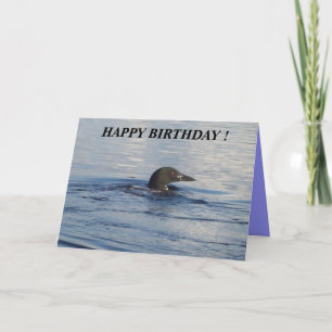 Happy Birthday Loon Greetings Card