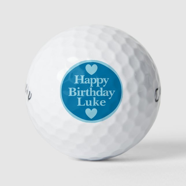 Happy birthday #Luke golf balls (Front)
